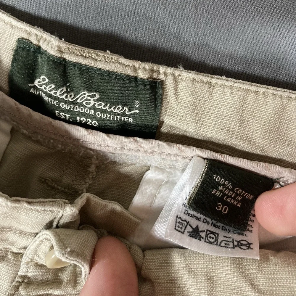 Eddie Bauer Outdoor Shorts Mens 30 Tan Hiking Casual‎ Cotton Shorts - Picture 3 of 9